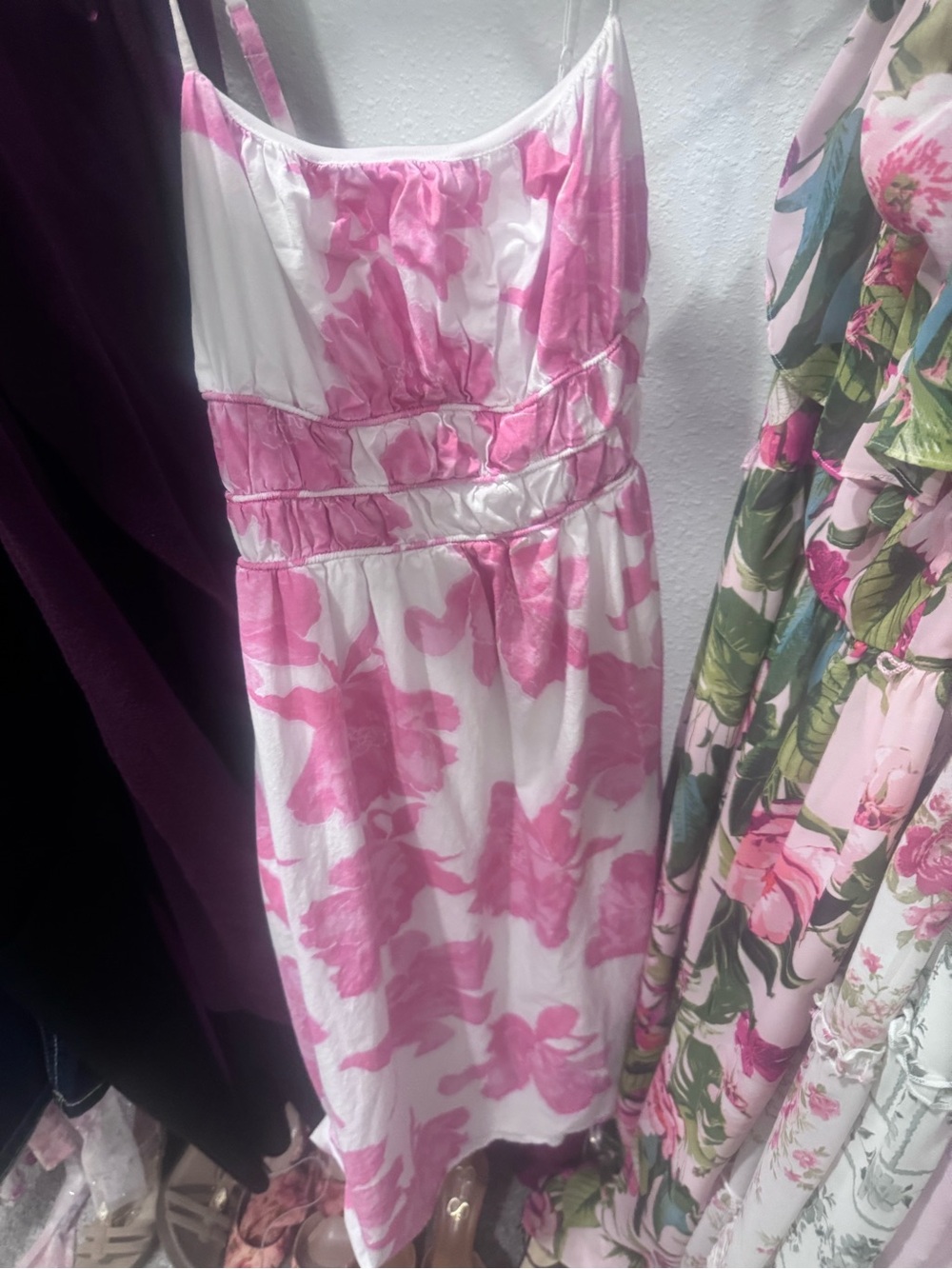 FREE GIFT WITH Women’s Pink Floral Midi Sundress